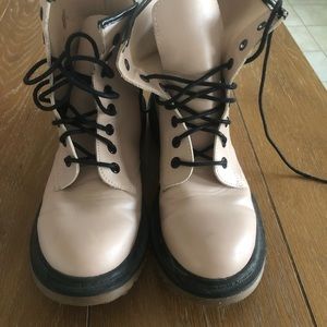 Pale pink boots